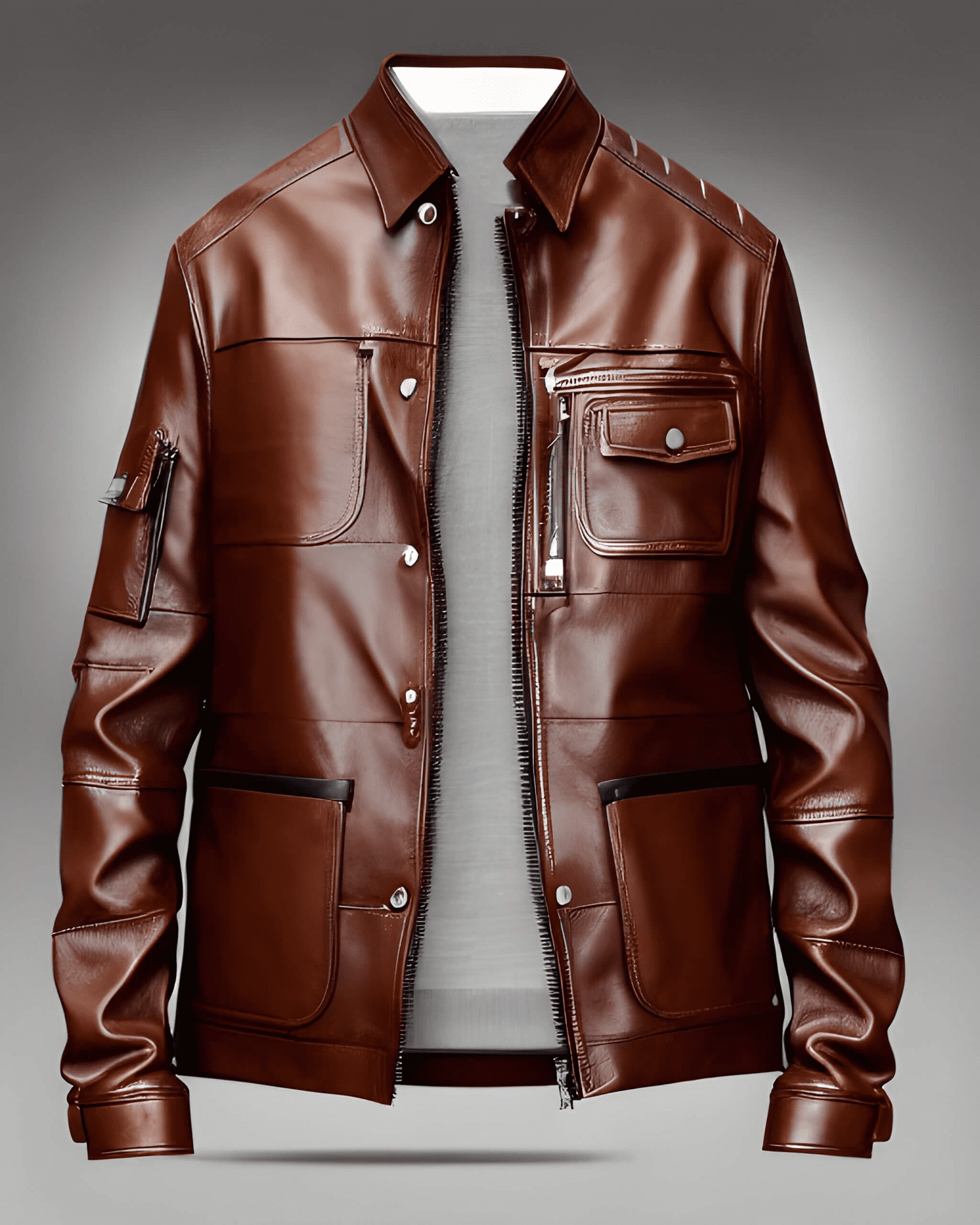 leather jacket design which created with Konsept AI